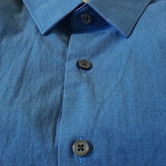 Express Mens 1MX Fitted Button Down Dress Shirt L - Picture 5 of 8